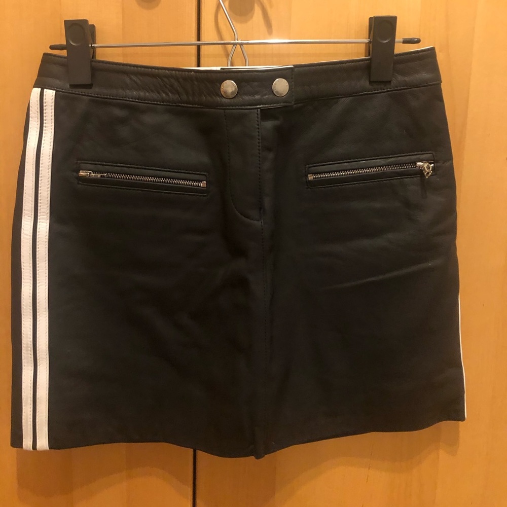 rag & bone leather skirt